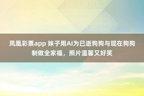 凤凰彩票app 妹子用AI为已逝狗狗与现在狗狗制做全家福，照片温馨又好笑