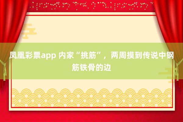 凤凰彩票app 内家“挑筋”，两周摸到传说中钢筋铁骨的边