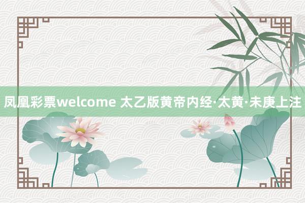 凤凰彩票welcome 太乙版黄帝内经·太黄·未庚上注