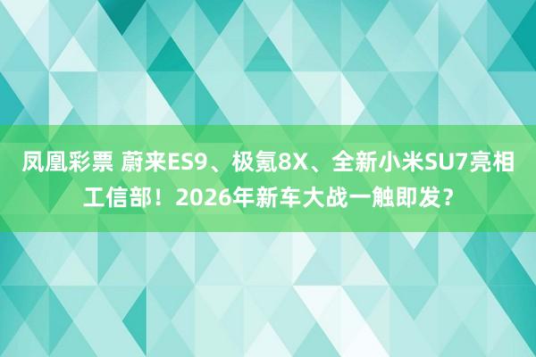 凤凰彩票 蔚来ES9、极氪8X、全新小米SU7亮相工信部！2026年新车大战一触即发？