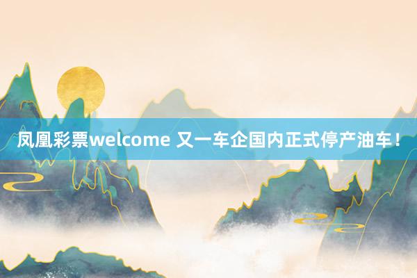 凤凰彩票welcome 又一车企国内正式停产油车！
