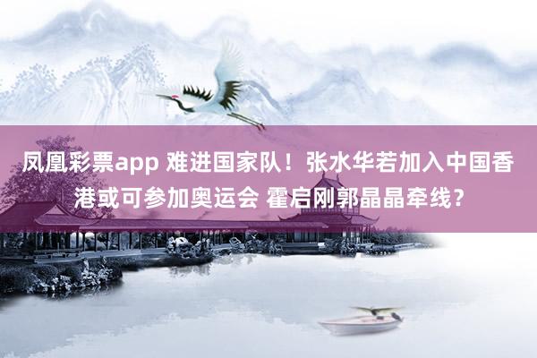 凤凰彩票app 难进国家队！张水华若加入中国香港或可参加奥运会 霍启刚郭晶晶牵线？