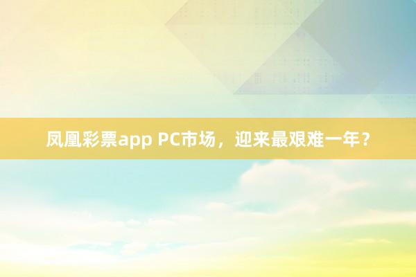 凤凰彩票app PC市场，迎来最艰难一年？