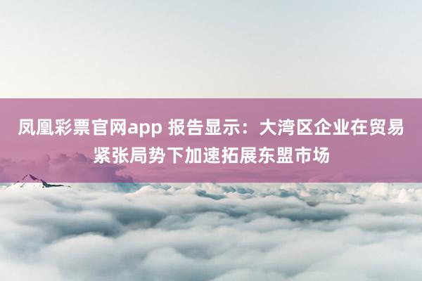凤凰彩票官网app 报告显示：大湾区企业在贸易紧张局势下加速拓展东盟市场