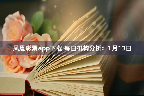 凤凰彩票app下载 每日机构分析：1月13日