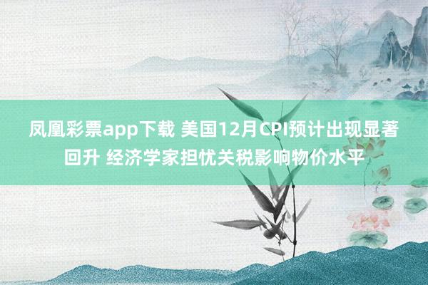 凤凰彩票app下载 美国12月CPI预计出现显著回升 经济学家担忧关税影响物价水平