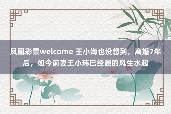 凤凰彩票welcome 王小海也没想到,离婚7年后,如今前妻王小玮已经混的风生水起