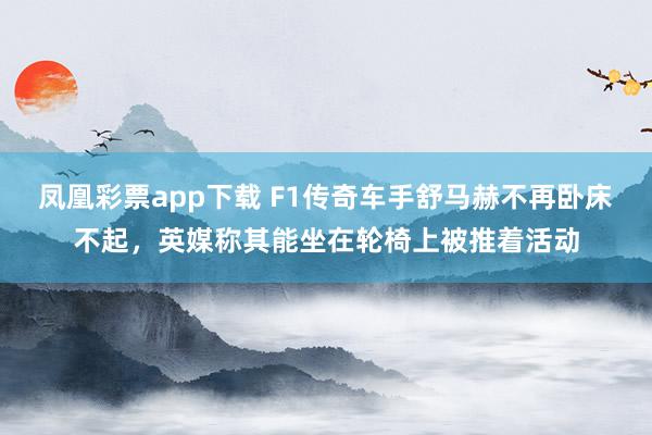 凤凰彩票app下载 F1传奇车手舒马赫不再卧床不起，英媒称其能坐在轮椅上被推着活动