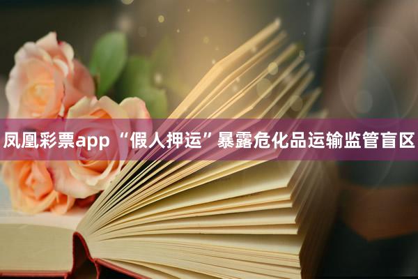凤凰彩票app “假人押运”暴露危化品运输监管盲区