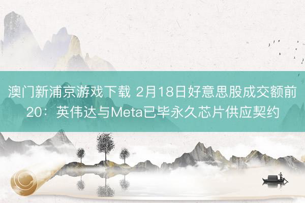 澳门新浦京游戏下载 2月18日好意思股成交额前20：英伟达与Meta已毕永久芯片供应契约